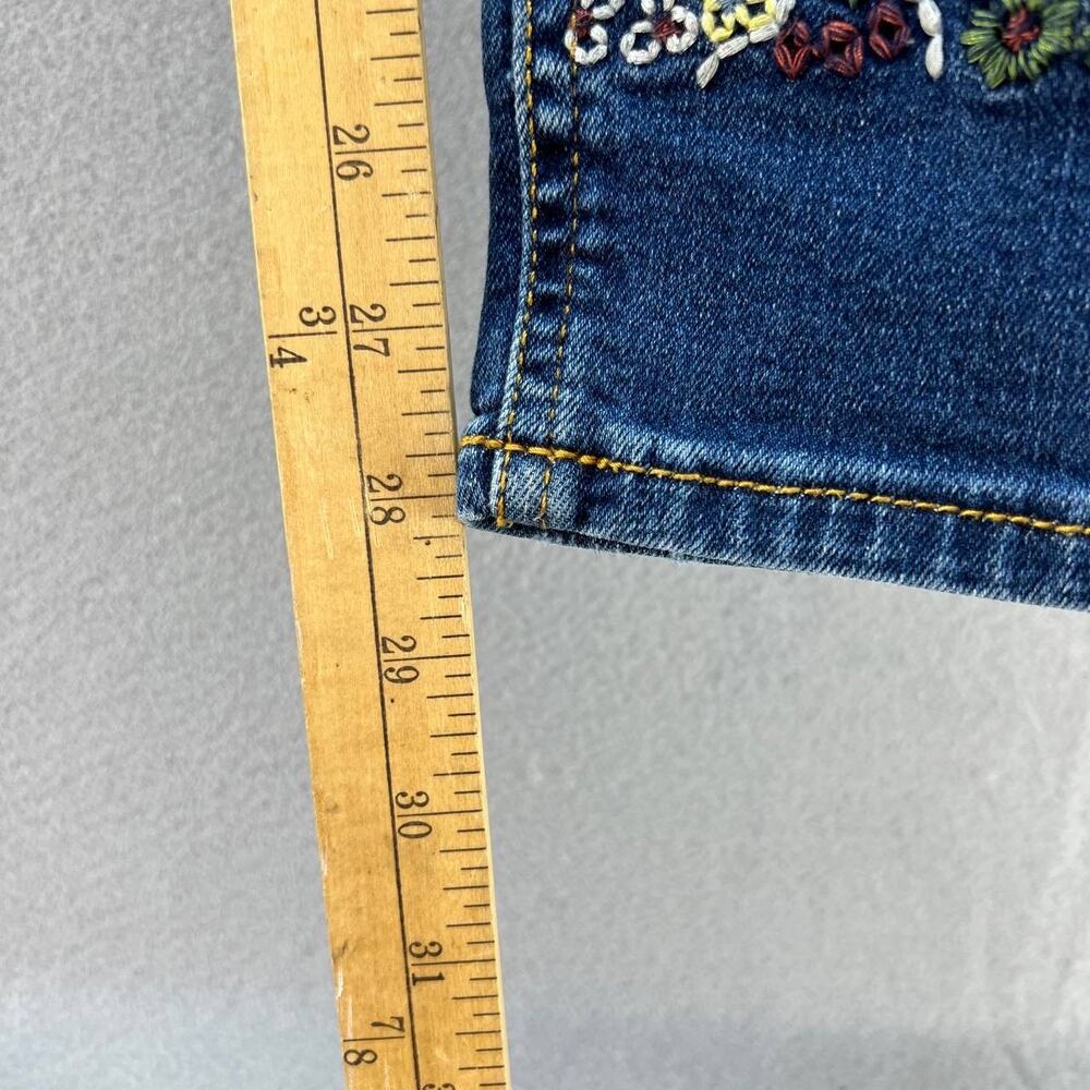 Miss Me Women's Ankle Skinny Size 27 (4) Medium Denim Wash Embroidered Ankles - Picture 5 of 12